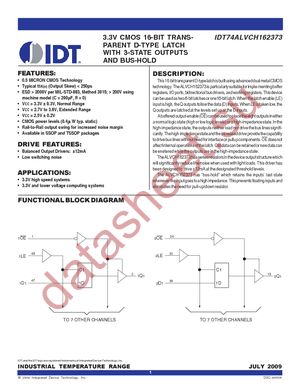 IDT74ALVCH162373PAG datasheet  